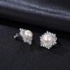Sterling Silver Snowflake Stud Earrings