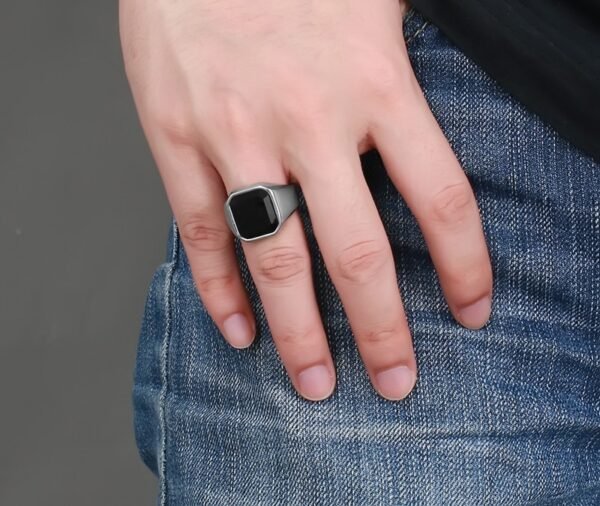 2839882504_1753929213.jpg Men's stainless steel black agate ring