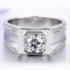 Couple Ring Diamond Ring Sterling Silver Gold Plated