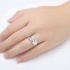 Couple Ring Diamond Ring Sterling Silver Gold Plated