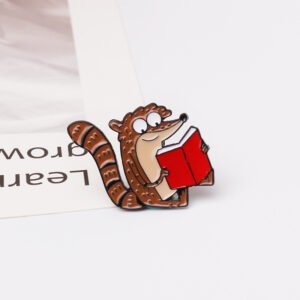 Cartoon Squirrel Metal Brooch