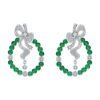 S925 Sterling Silver Bow Hoop Earrings