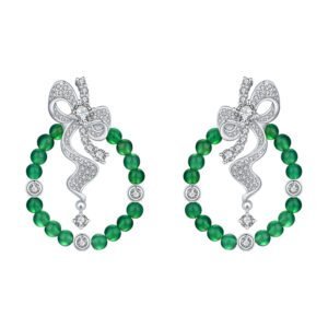S925 Sterling Silver Bow Hoop Earrings