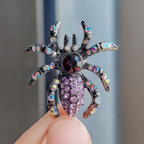 Retro Opal Spider Brooch