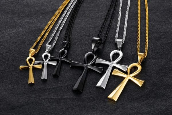 Stainless steel ancient Egyptian Cross Necklace Pendant