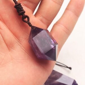 3050752090449.jpg Natural Amethyst Hexagonal Pendant