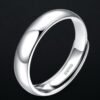 Glossy Ring Simple Men's Silver Ring
