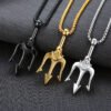 Neptune's Trident Harpoon Pendant Necklace Jewelry