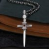 328369ae-b675-48a8-aafd-48609a1cdd88.jpg S925 Sterling Silver Skull Knight Sword Cross Pendant