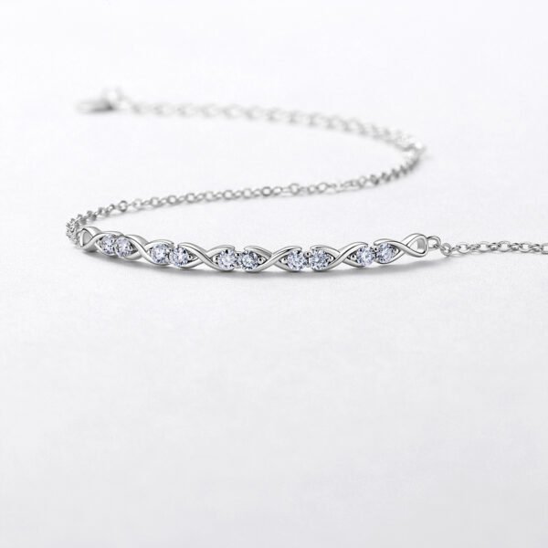 S925 Sterling Silver Infinity Bracelet