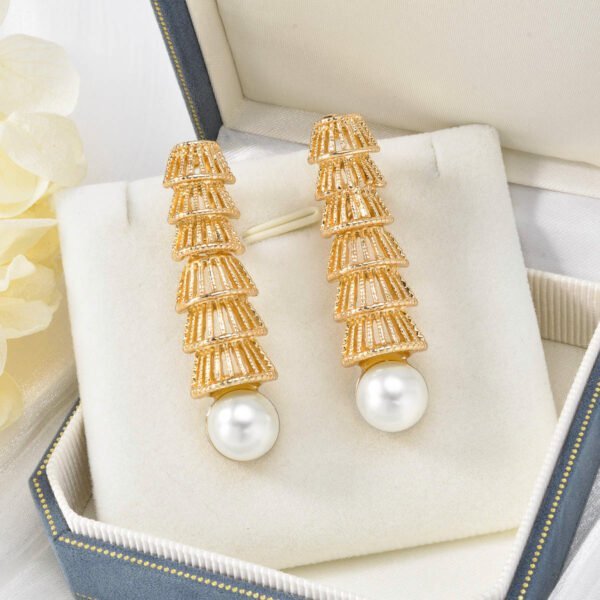 Vintage Gold Pearl Jewelry 4 Pieces Set