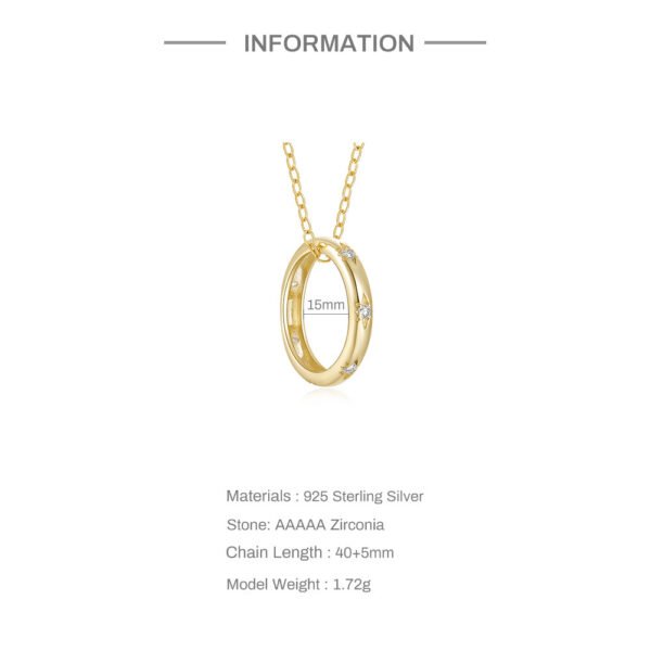3688943b-9ef6-45b5-bf9f-cf0aaab1461a.jpg S925 Sterling Silver Circle Diamond-studded Necklace