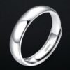 Glossy Ring Simple Men's Silver Ring