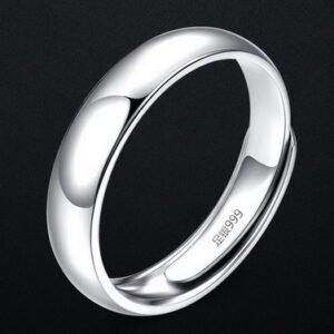 Glossy Ring Simple Men's Silver Ring