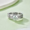 S925 Sterling Silver 1ct 6.5mm Stone Platinum Plated