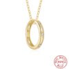 3865bd43-9251-4f81-ac66-2ddf49e97f7e.jpg S925 Sterling Silver Circle Diamond-studded Necklace