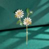Floral Bee Painted Oil Leaf Long Tassel Earrings