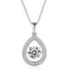 S925 Sterling Silver Teardrop Necklace