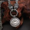 3cb59c33-c027-459a-815b-63a146162206.jpg Vintage Square Chain Titanium Steel Pendant Wolf Head Necklace Men's Sweater Chain
