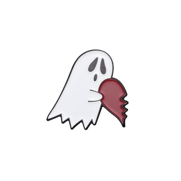 Halloween Couple Metal Ghost Love Brooche