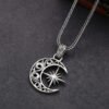 925 Sterling Silver Moon Asterism Necklace Pendant