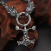 3eb7da3b-6201-4fcf-932f-d1e6ada8792d.jpg Vintage Square Chain Titanium Steel Pendant Wolf Head Necklace Men's Sweater Chain