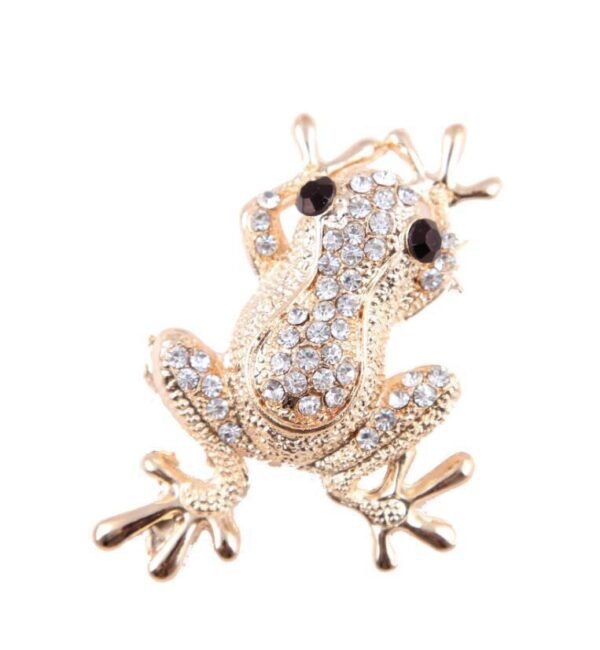 Fashion Diamond FROG PRINCE Brooch