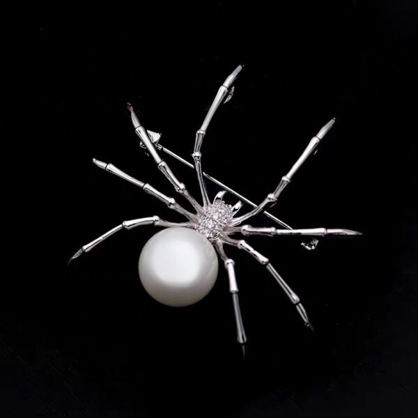 Spider Pearl Large Brooch