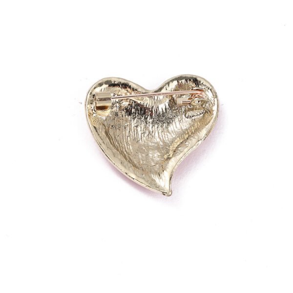 Heart-shaped Diamond Brooch Vintage Rhinestone Pin