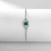 S925 Sterling Silver Lab-Grown Emerald Ruby Bracelet