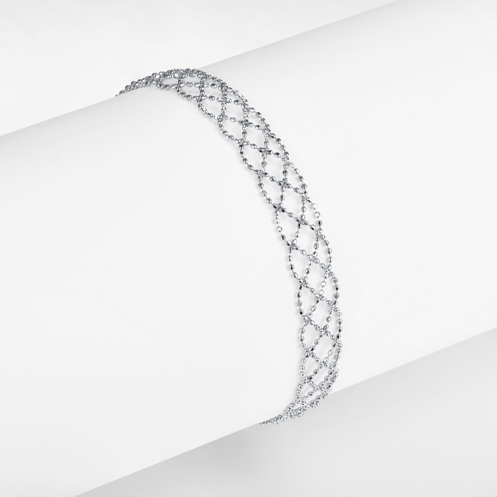 S925 Sterling Silver Hollow Mesh Bracelet