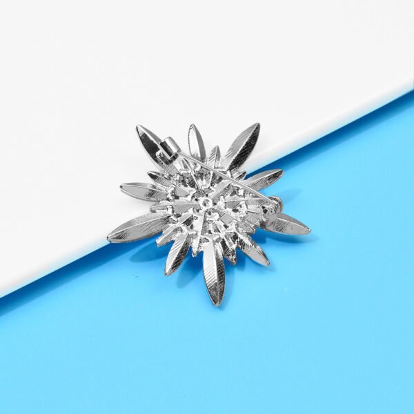 4f34d779-61f9-45d3-91c5-c586d9b28778.jpg Christmas Blue Snowflake Brooch Pin