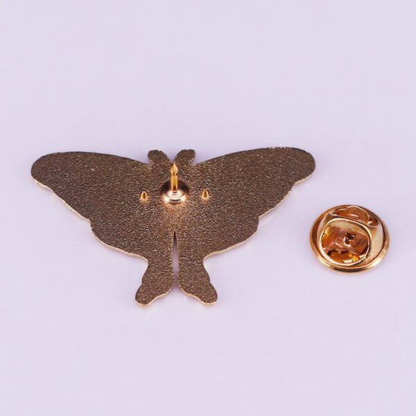 Silkworm Enamel Brooch