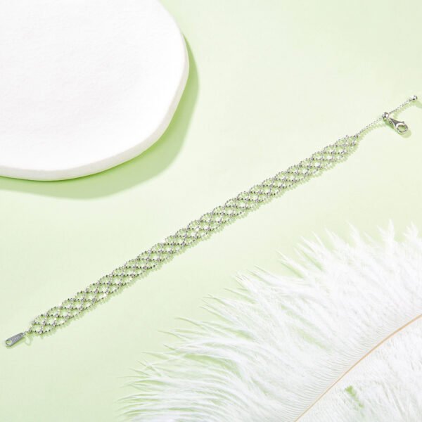 S925 Sterling Silver Hollow Mesh Bracelet