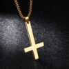 5299695763_113251234.jpg Men's stainless steel inverted cross necklace