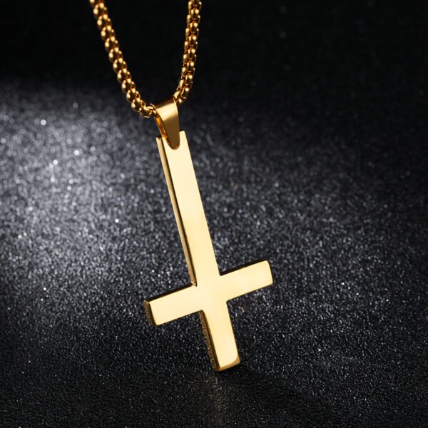 5299695763_113251234.jpg Men's stainless steel inverted cross necklace