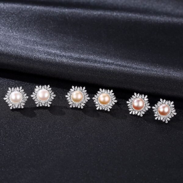 Sterling Silver Snowflake Stud Earrings