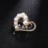 Rhinestone-encrusted Pearl Brooch
