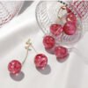 Red Temperament Fashionable Cherry Earrings
