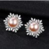 Sterling Silver Snowflake Stud Earrings