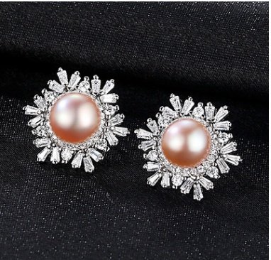 Sterling Silver Snowflake Stud Earrings