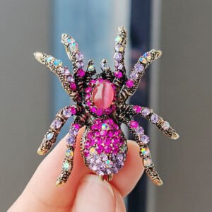 Retro Opal Spider Brooch