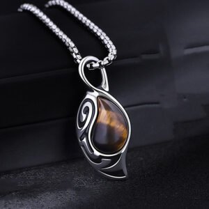 59ac1f86-319d-4d0f-b2a4-076351d254db.jpg Simple Personality Tiger Eye Stone Men's Necklace