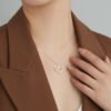 59ad4dd9-dba9-4002-8acf-4889dbe09755.jpg Love Necklace Female Simple Heart-shaped 8-character Necklace Light Luxury Inlaid Zirconium Sterling Silver Clavicle Chain