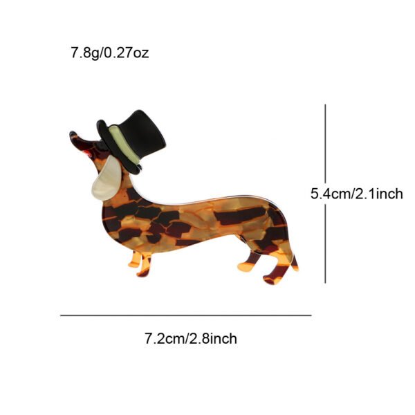Fashion Acrylic Dog Brooch
