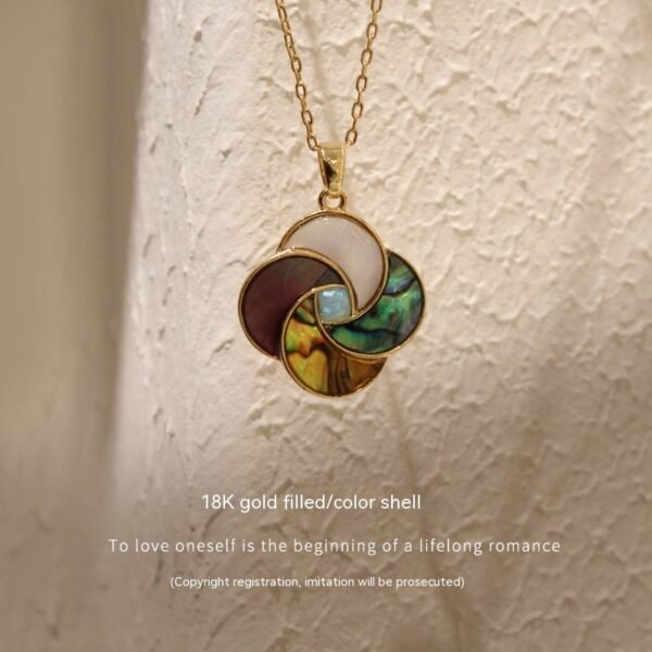 5a843420-a85a-4655-9de0-339331267226.jpg New Fashion Color Shell National Style Clavicle Chain Necklace For Women