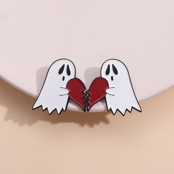 Halloween Couple Metal Ghost Love Brooche