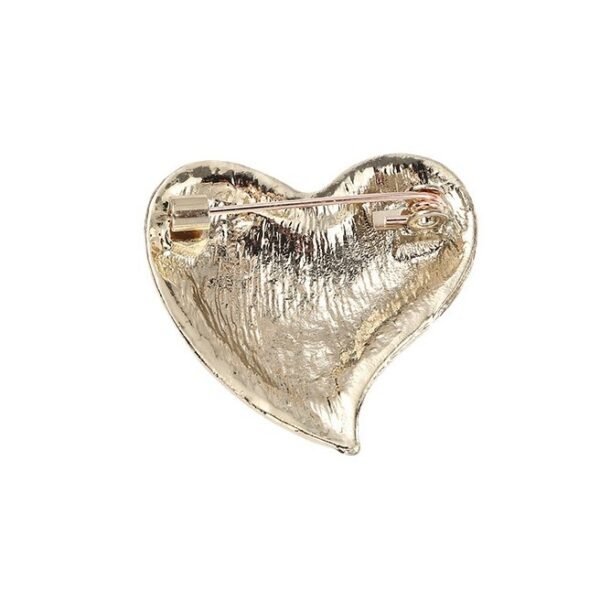 Heart-shaped Diamond Brooch Vintage Rhinestone Pin