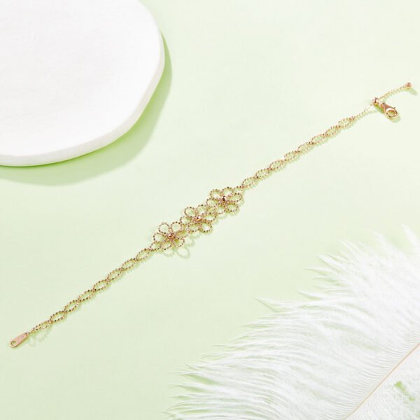S925 Sterling Silver Flower Bracelet