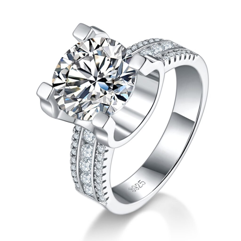 S925 Sterling Silver 5ct round cut stone 11mm